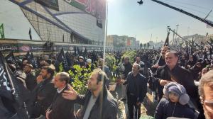 گزارش تصویری از وداع مردم تهران با شهدای گمنام/تصاویر