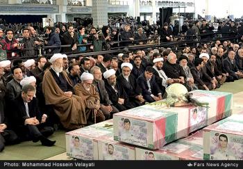 تشییع شهدای آتش نشان با حضور مردم قدرشناس تهران