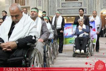 گزارش تصویری از تجدید میثاق جانبازان نخاعی 70درصد و ویلچری با آرمان های امام راحل(ره)