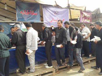 گزارش تصویری از فعالیت ایستگاه صلواتی گردان انصارالرسول در اربعین