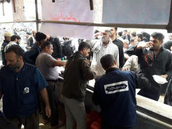 گزارش تصویری از فعالیت ایستگاه صلواتی گردان انصارالرسول در اربعین