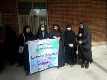 اقدام جهادی ضد کرونای خواهران بسیج در حاشیه اهواز