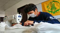 تولید و توزیع ماسک فاطمیون برای مردم سوریه