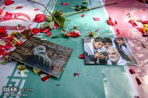 تشییع پیکر‌ ۲ شهید گمنام در بوستان اندیشه/تصاویر