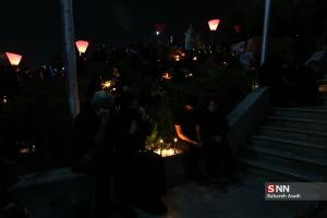 آیین شام غریبان در مقبره شهدا/تصاویر