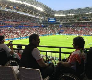 بازی فوتبال ایران و عراق و عدم توجه به جایگاه ویژه معلولین و جانبازان 