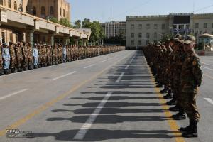 تشییع پیکر یک شهید گمنام در کوی سازمانی شهید نامجو