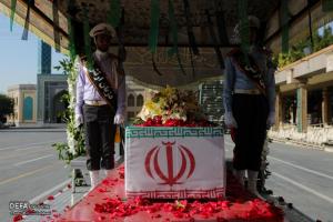 تشییع پیکر یک شهید گمنام در کوی سازمانی شهید نامجو