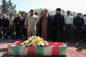 تشییع پیکر یک شهید گمنام در کوی سازمانی شهید نامجو