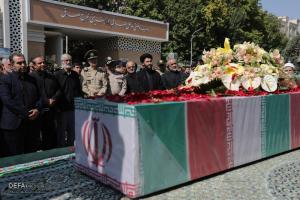 تشییع پیکر یک شهید گمنام در کوی سازمانی شهید نامجو