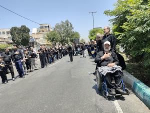 عزاداری جانبازان شهرک شاهد در عاشورای حسینی