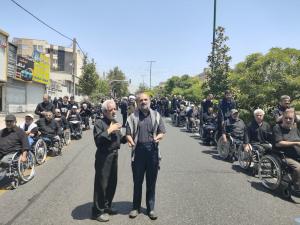 عزاداری جانبازان شهرک شاهد در عاشورای حسینی