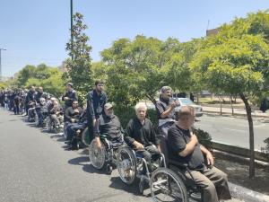 عزاداری جانبازان شهرک شاهد در عاشورای حسینی