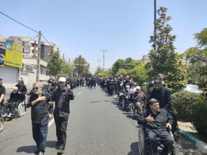عزاداری جانبازان شهرک شاهد در عاشورای حسینی