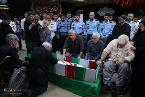 وداع با پیکر شهید سامی‌مقام در معراج شهدا/تصاویر