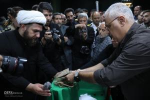 وداع با پیکر شهید سامی‌مقام در معراج شهدا/تصاویر