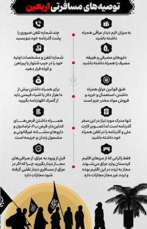 اینفوگرافیک/ توصیه‌های مسافرتی اربعین