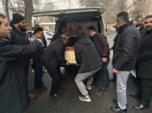 مراسم تشییع جانباز شهید تاجدولتی از آسایشگاه امام خمینی آغاز شد....