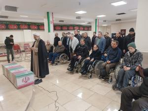 مراسم تشییع جانباز شهید تاجدولتی از آسایشگاه امام خمینی آغاز شد....