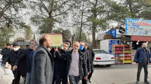 مراسم بدرقه و تدفین دایی بهمن نخاعی‌ها برگزار شد