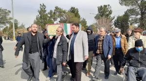 مراسم بدرقه و تدفین دایی بهمن نخاعی‌ها برگزار شد
