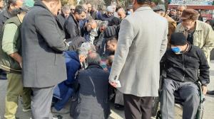 مراسم بدرقه و تدفین دایی بهمن نخاعی‌ها برگزار شد