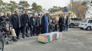 مراسم بدرقه و تدفین دایی بهمن نخاعی‌ها برگزار شد