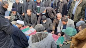مراسم بدرقه و تدفین دایی بهمن نخاعی‌ها برگزار شد