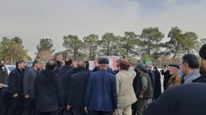مراسم بدرقه و تدفین دایی بهمن نخاعی‌ها برگزار شد