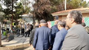 مراسم بدرقه و تدفین دایی بهمن نخاعی‌ها برگزار شد