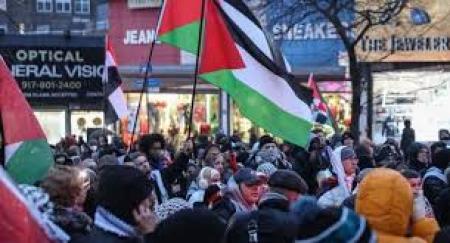 تظاهرات حمایت از فلسطین در شهر نیویورک