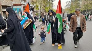 پای قدس ایستادن زیر بوسه‌های باران!/تصاویر