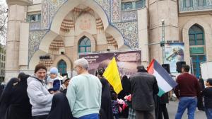 پای قدس ایستادن زیر بوسه‌های باران!/تصاویر