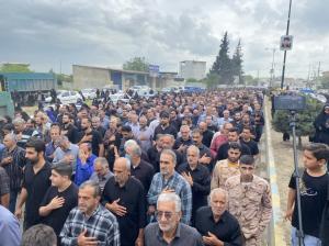 وداع  مردم ولایی با پیکر مطهر سرباز شهید فرزین میرزا گل پور طلوتی در بابل+تصاویر 