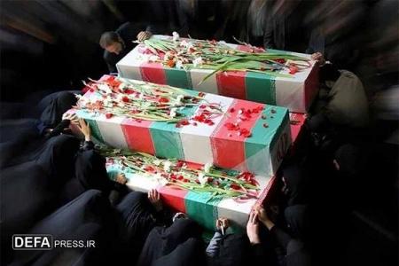 پیکر مطهر ۴ شهید خراسانی  در مشهد تشییع شد