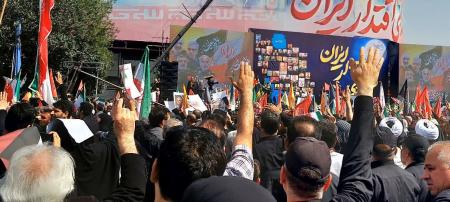 حضور پرشور و آگاهانه‌ی ملت در مراسم تشییع پرشکوه شهدا،