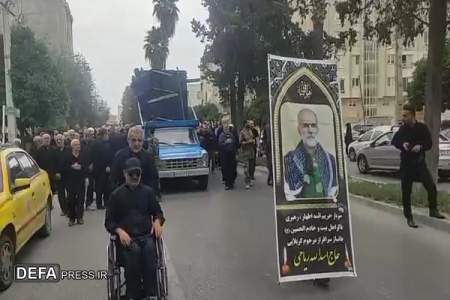 تشییع پیکر جانباز دفاع مقدس «اسدالله ریاحی» در گلوگاه