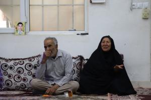 دیدار گروه جهادی ایثارگران با خانواده شهید بوشهری
