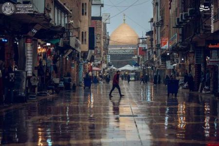 بارش باران در حرم امیرالمومنین(ع)/فیلم