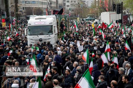 تشییع شهیدان لاریجانی، سلیمانی و شهدای ناوشکن دنا