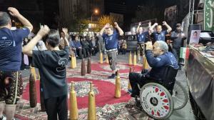 اجرای شبانه ورزش باستانی تیم جانبازان در میادین تهران