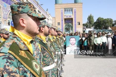 تشییع پیکر شهید سرهنگ مجید بهرامی در زنجان 
