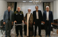  دیدار آیت‌الله دری نجف‌آبادی با آزاده جانباز ابراهیم نصیری