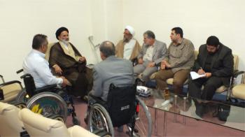 دیداراعضای شورای مرکزی جمعیت جانبازان با حجت الاسلام تقوی