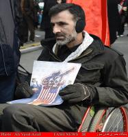 حضور جانبازان و ایثارگران در راهپیمایی 13 آبان