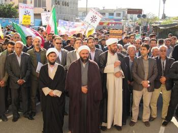 مراسم راهپیمایی 13 آبان در ایزدشهر/تصاویر