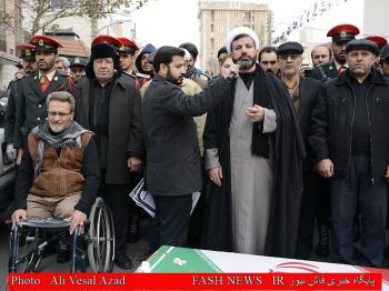 گزارش تصویری از تشییع جانباز شهید 