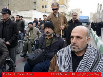 گزارش تصویری از تشییع جانباز شهید 