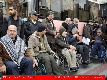 گزارش تصویری از تشییع جانباز شهید 