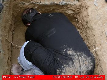 گزارش تصویری از تدفین جانباز شهید 